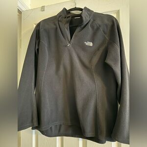 The North Face Black Quarter-Zip Polartec microfleece pullover-tagless